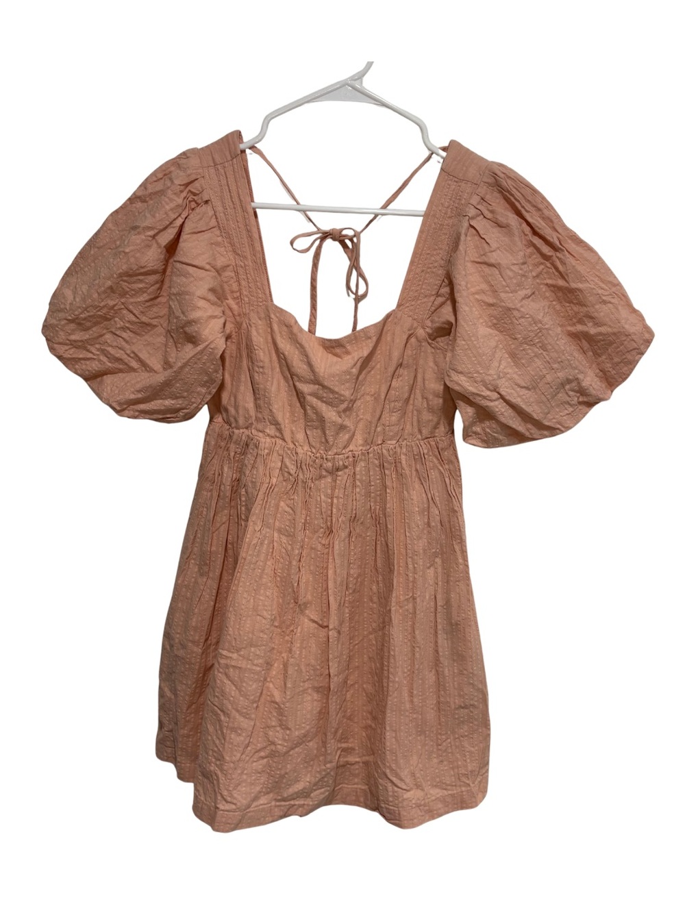Lulu's Peach-Pink Textured Sundress